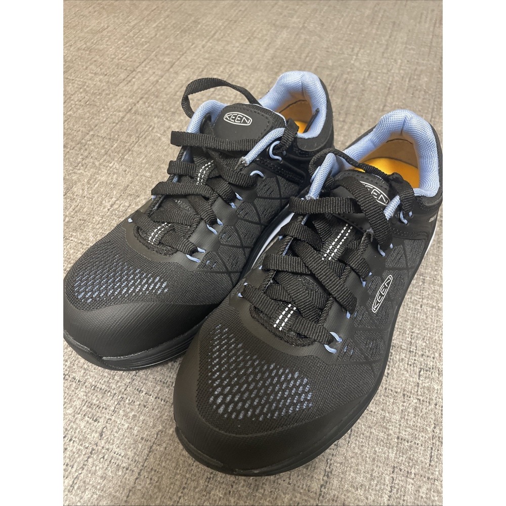 KEEN Utility Vista Energy ESD Safety Toe Work Shoes Black Hydrangea Womens 6